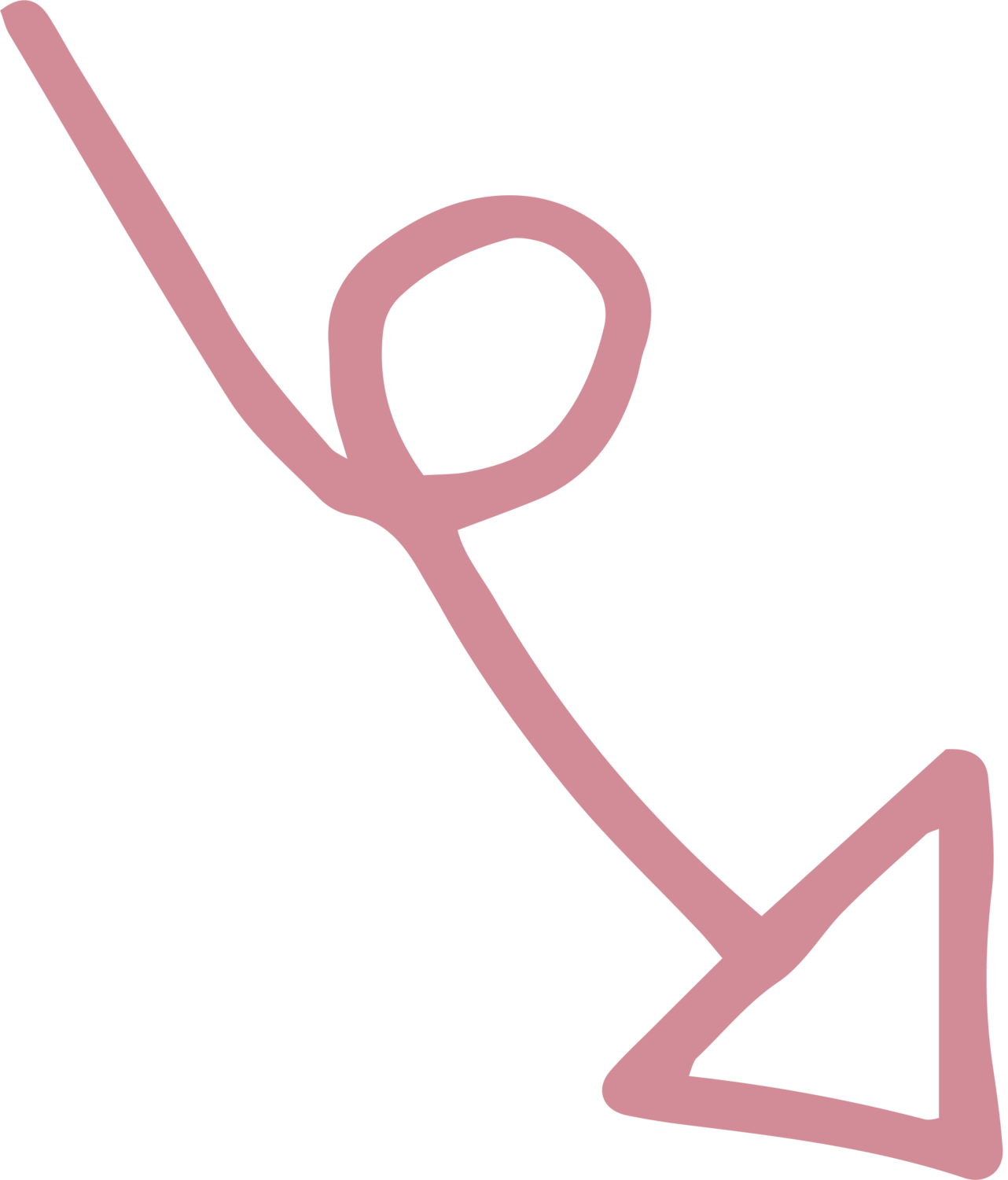 Pink arrow illustration