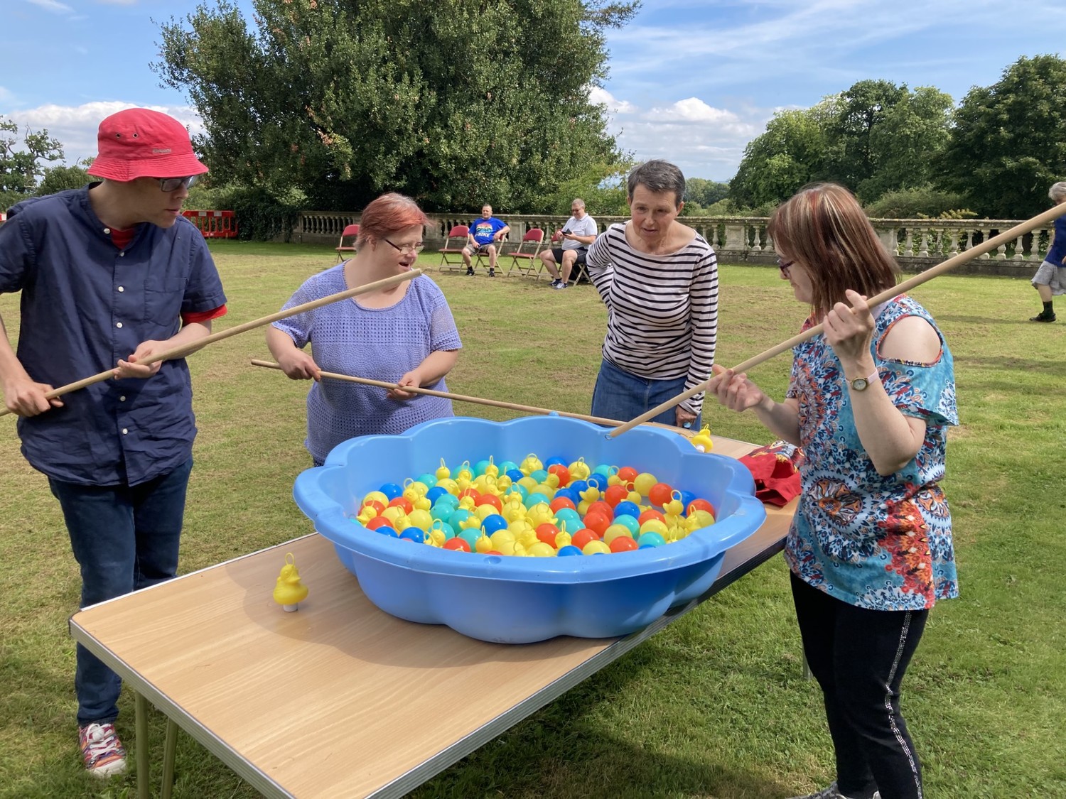 Sports Day, playing hook a duck at Oaklands Park