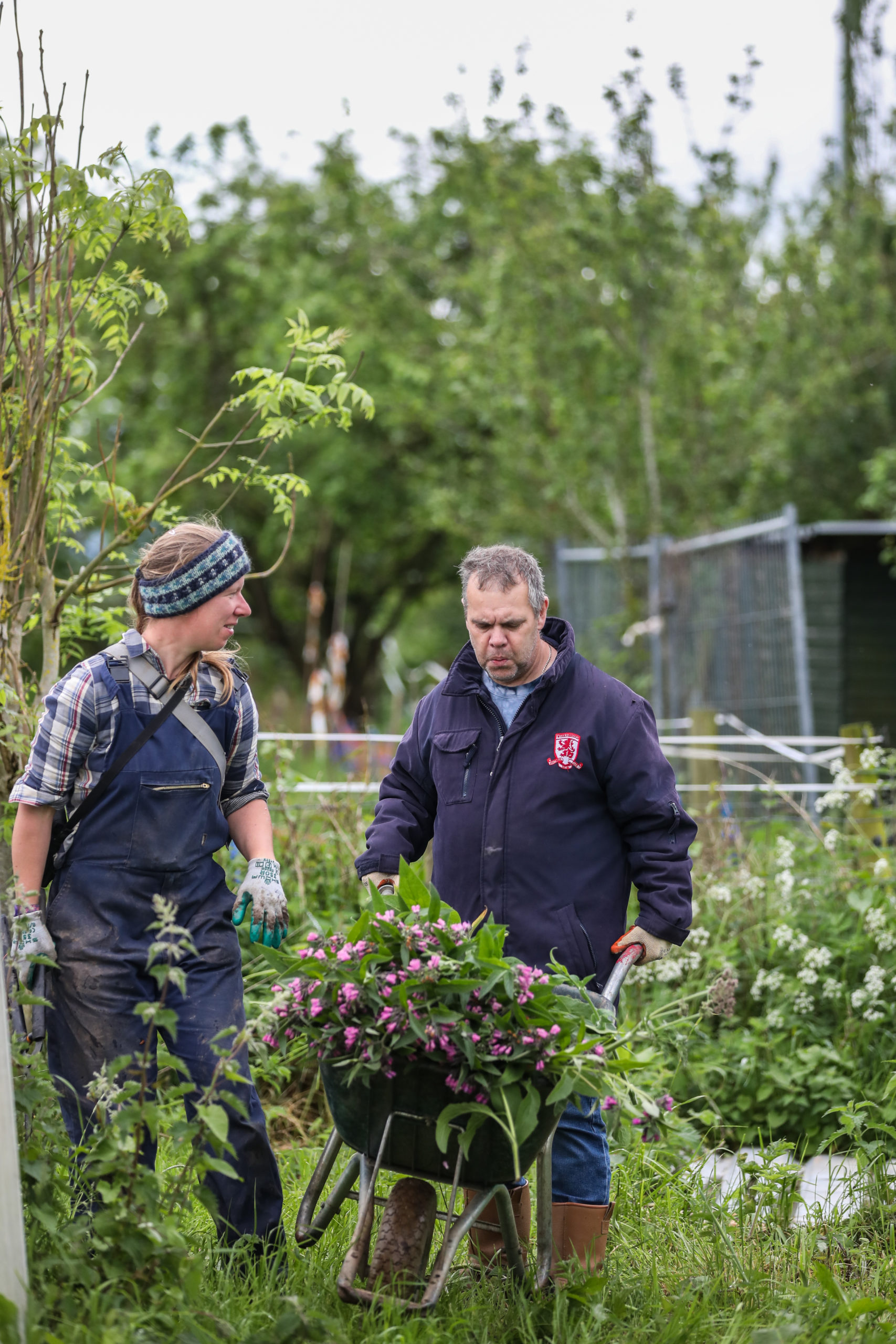 A person we support gardening