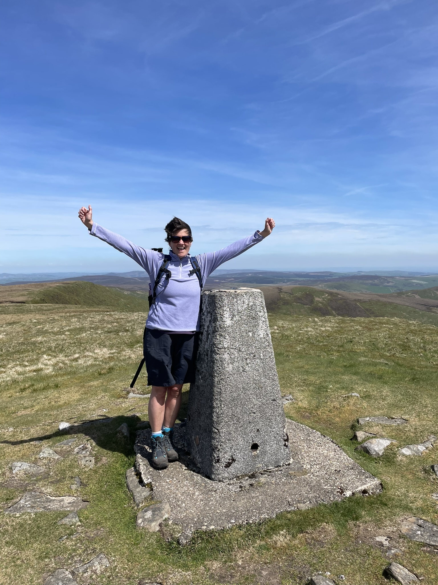 Our Director Claire celebrating after a hike