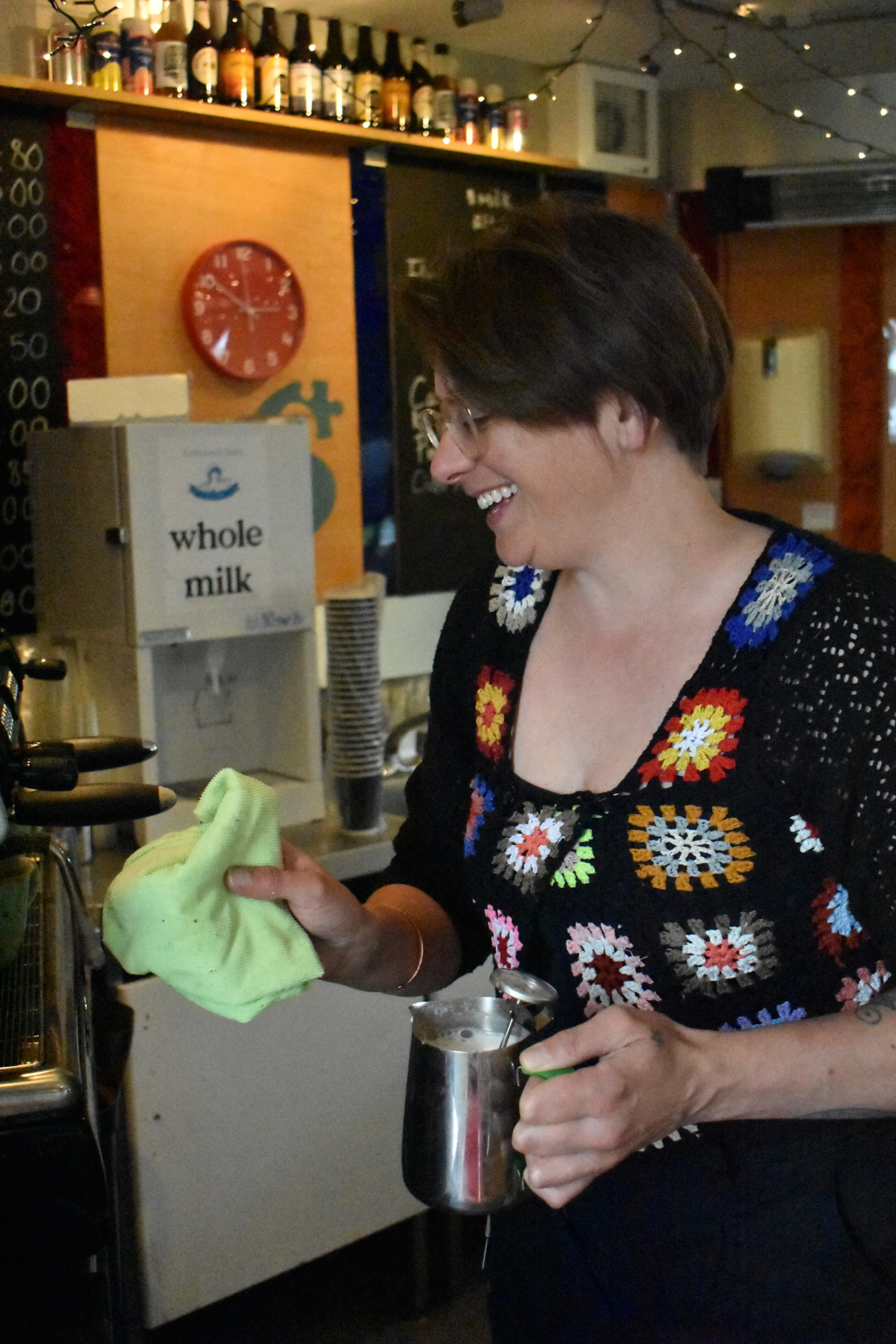 A person in a cafe