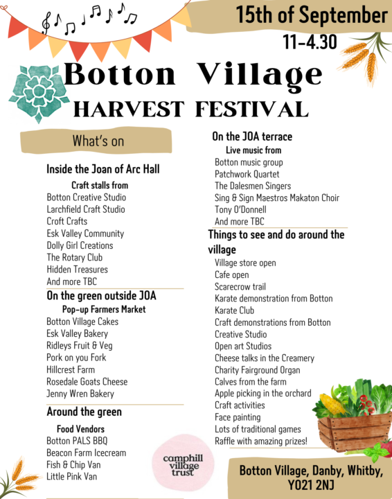 Botton Village harvest festival poster