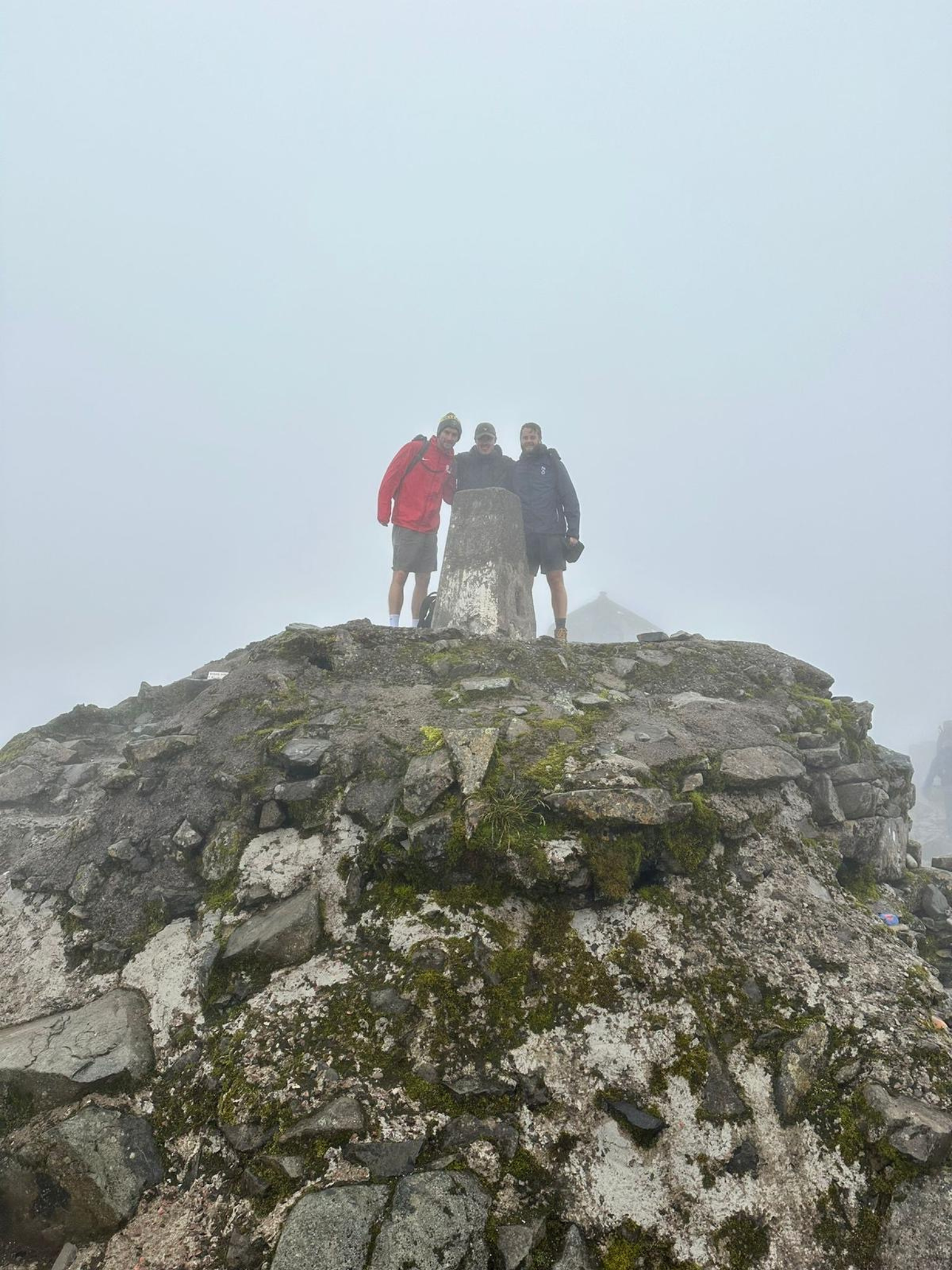 Three people on top of Ben Nevis