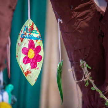 Handmade leaves for our legacy of leaves art project