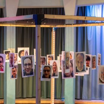 70th faces art installation