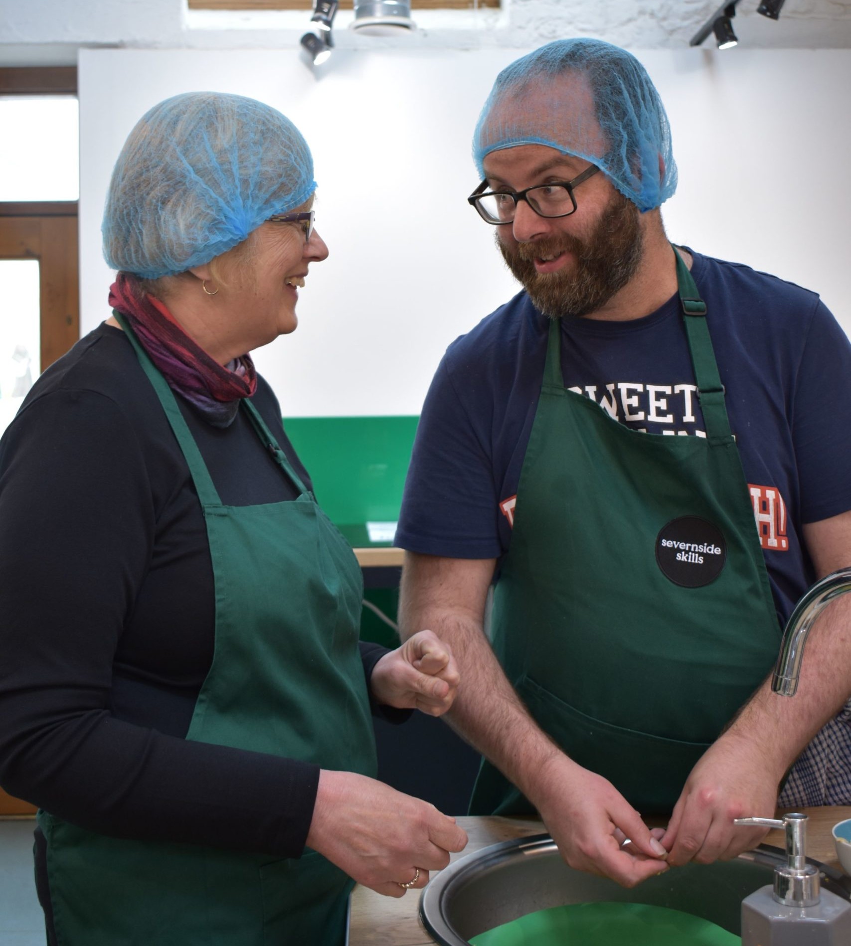 Severnside Skills catering course participants, part of Camphill Village Trust's adult social care offer