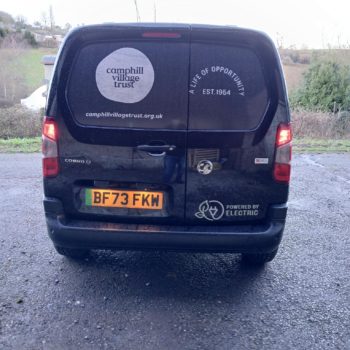 Back of an electric vehicle